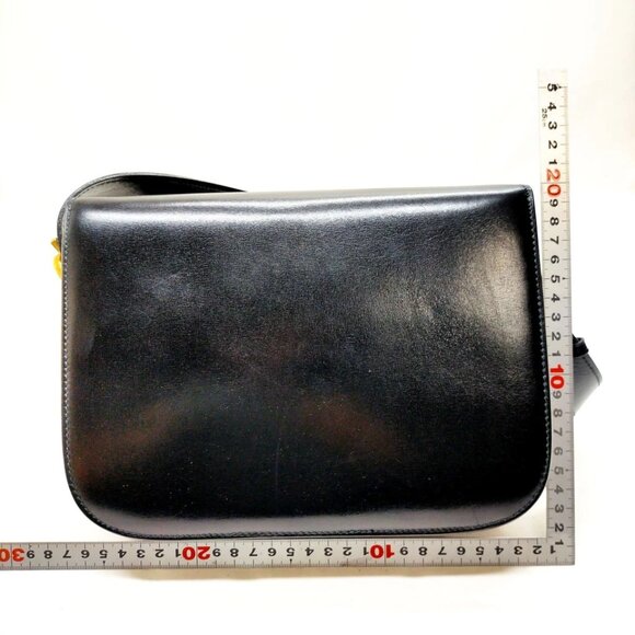 CELINE Shoulder Bag Black Leather 696-070325 - Picture 2 of 13